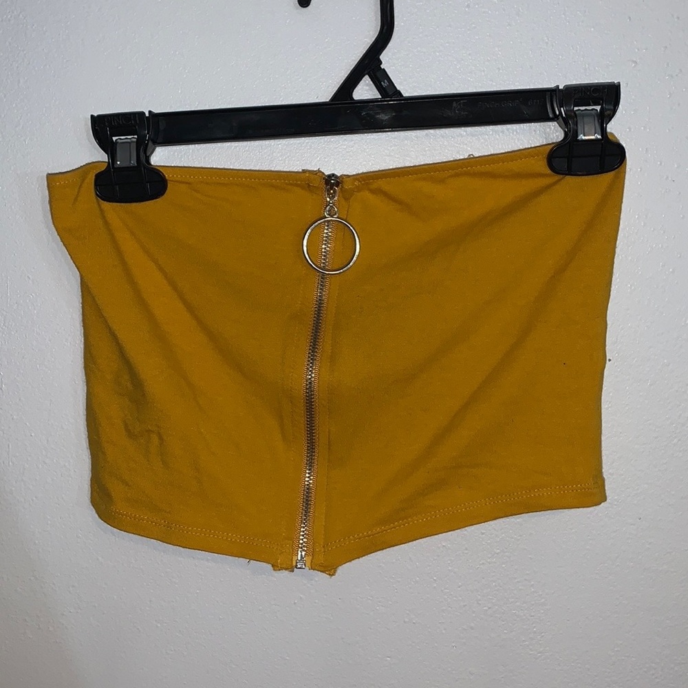 Zip up crop top